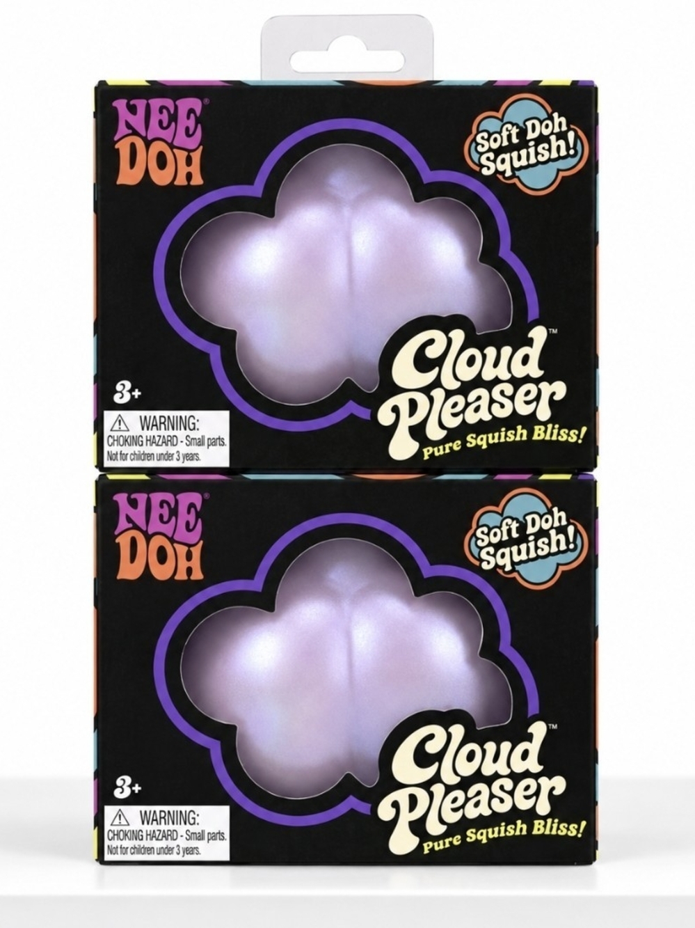 BOTH! Authentic NeeDoh Cloud Pleaser Purple Squishy – Lot of 2 – NIB